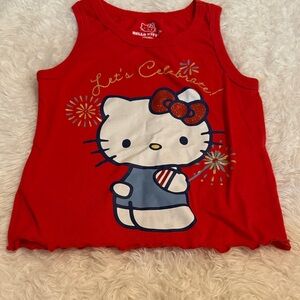 Hello Kitty Red and Blue Kids Tank Top